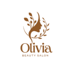 Elegant Olivia Beauty Salon logo with transparent background and HD quality by Dizi Scale