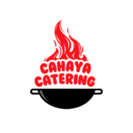 Cahaya Catering logo with flames and cooking pan in transparent HD quality by Dizi Scale